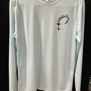 Light blue unisex long sleeve fishing shirts