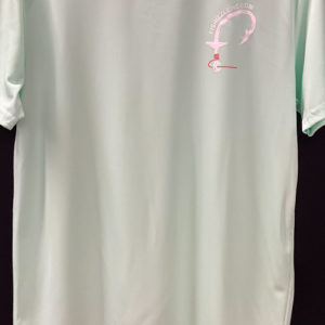 Mint green unisex short sleeve fishing shirt