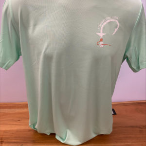 Mint green unisex short sleeve fishing shirt