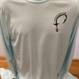 Light blue unisex long sleeve fishing shirts